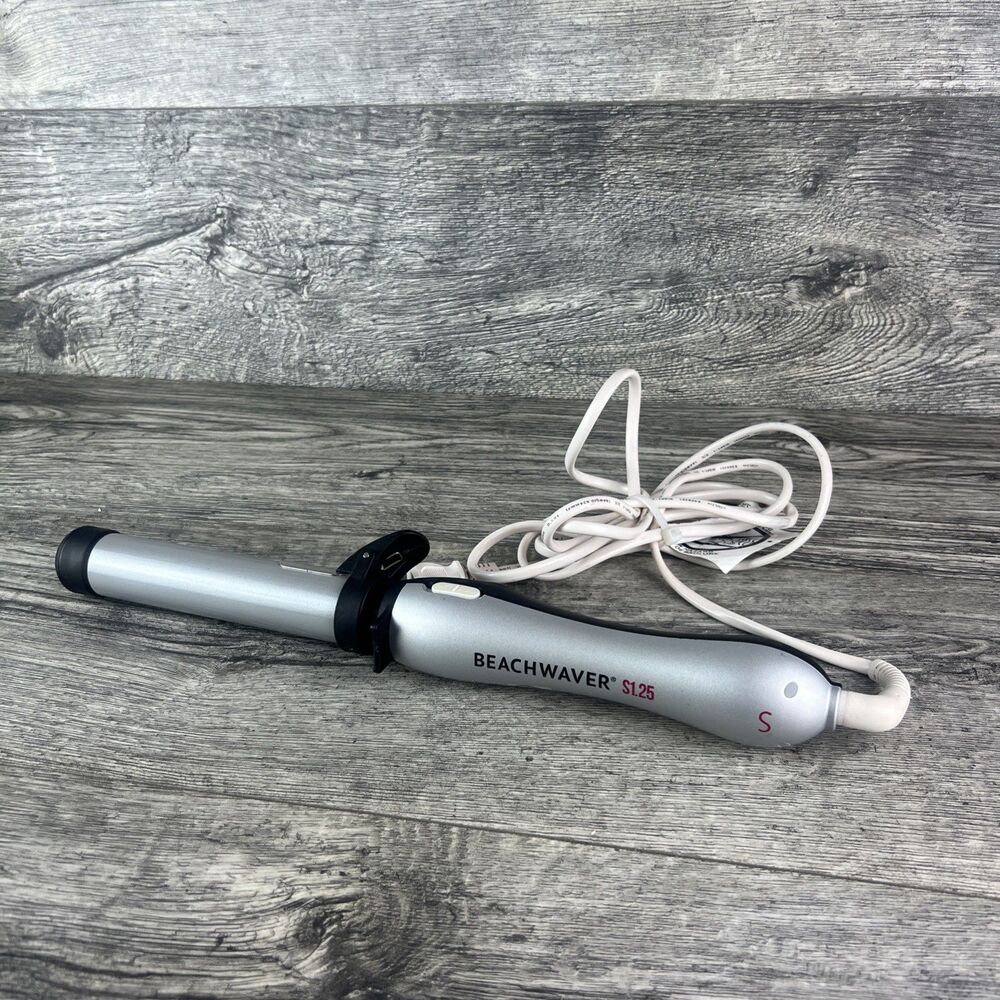 Beachwaver S1.25 Rotating Curling Iron Black & Gray - Model BW1138 - TESTED